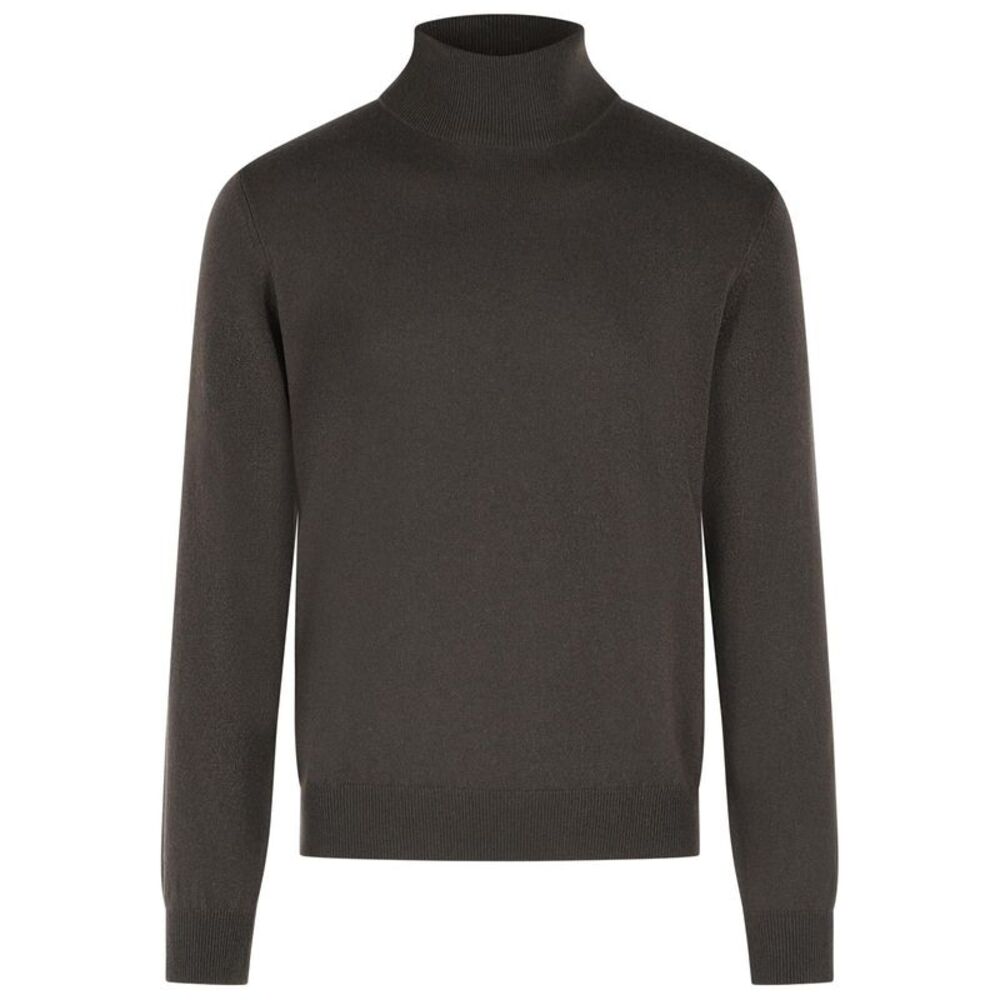 Gran Sasso Brown Cashmere Turtleneck Sweater Men